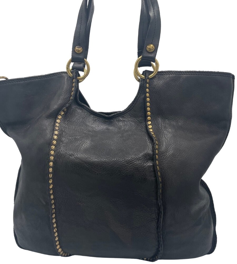 Shopping bag KURA con rivetti by Campomaggi