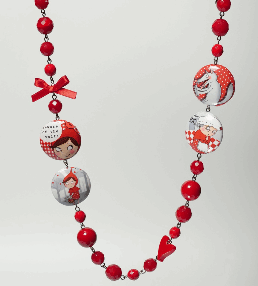 Collana “Cappuccetto Rosso” – Fiaba a cuore aperto by Anna Lodi