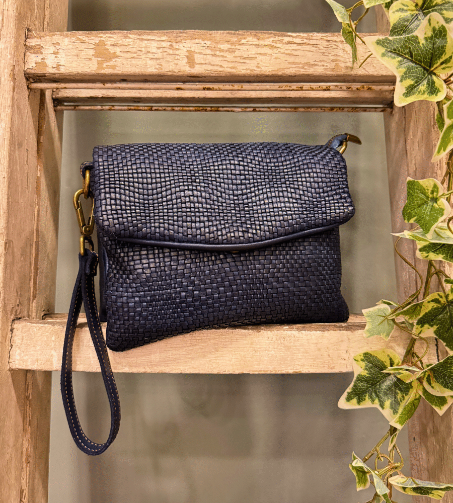 Borsa a tracolla/pochette intrecciata BS760