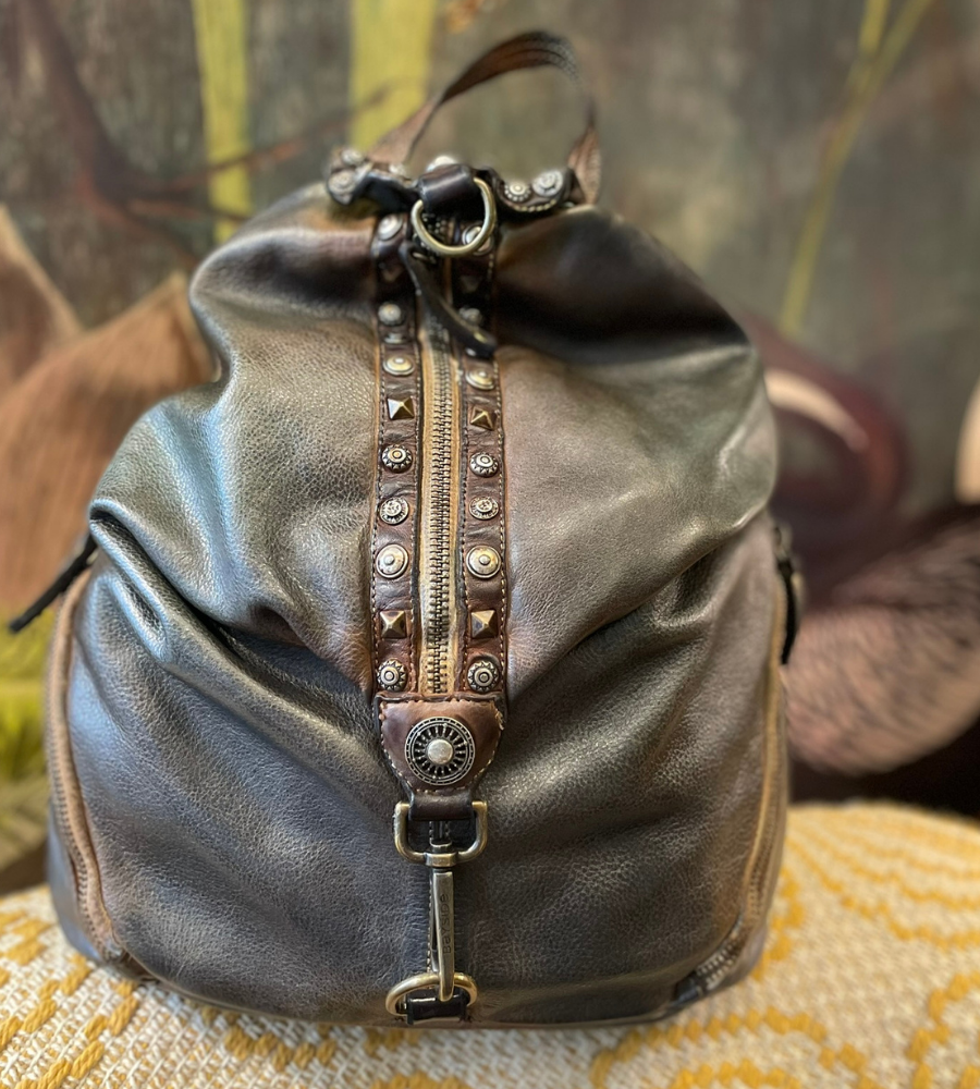 Zaino BS339B color petrolio con borchie by Bayside