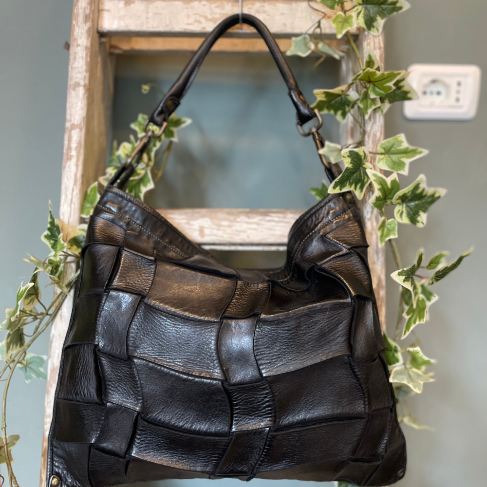 Borsa a sacca BS800 con intreccio irregolare by Bayside