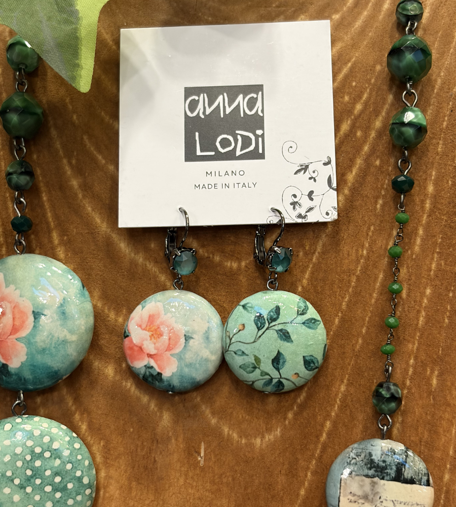 Orecchini Artigianali “Alma” – stampe floreali by Anna Lodi