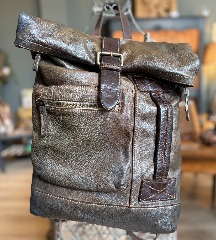 Zaino in pelle vintage rock Bayside BS429