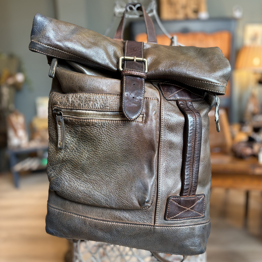 Zaino in pelle vintage rock Bayside BS429