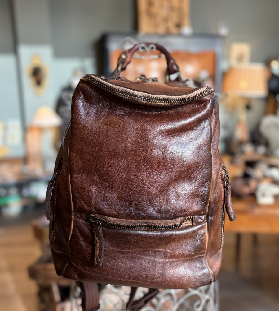 Zaino in pelle vintage rock Bayside BS484