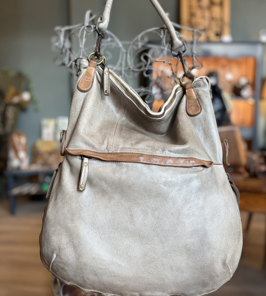 Borsa grande a spalla in pelle vintage rock Bayside BS493