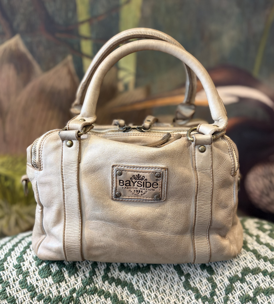 Bauletto in pelle vintage rock BS825 by Bayside