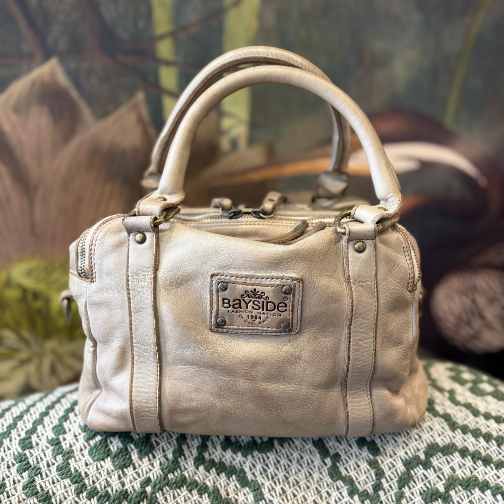 Bauletto in pelle vintage rock BS825 by Bayside