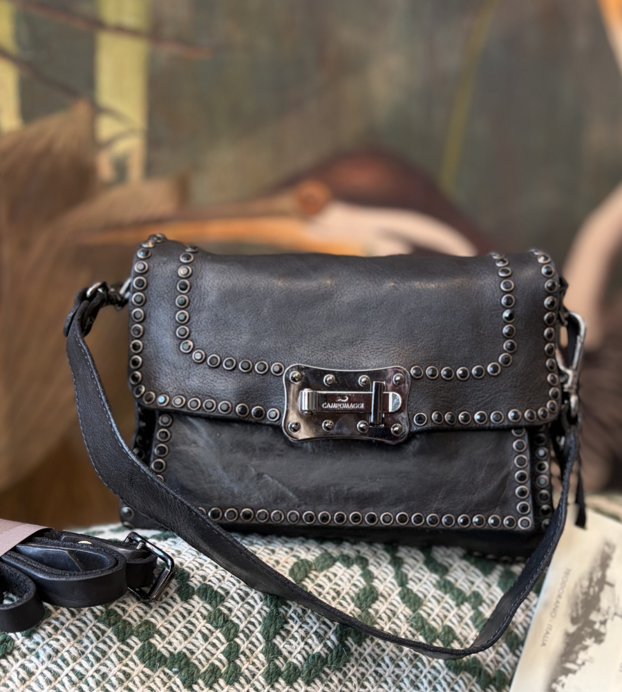 Tracollina Agnese Montepulciano Nera con Strass Neri by Campomaggi