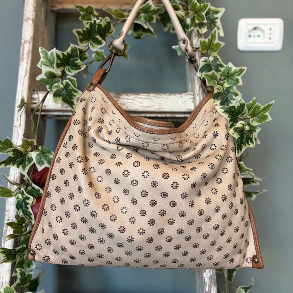 Borsa a sacca in pelle laserata Bayside BS713