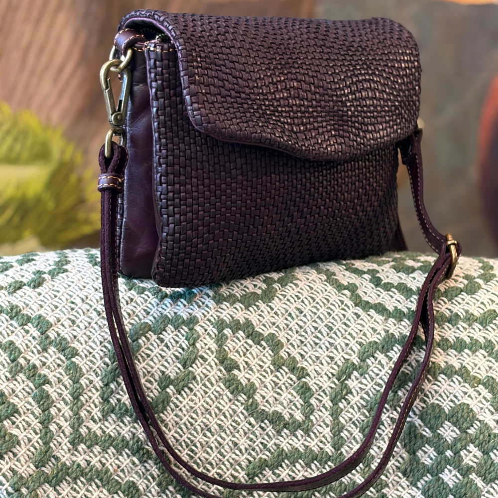 Borsa pochette in pelle intrecciata Bayside BS760 – foto 2